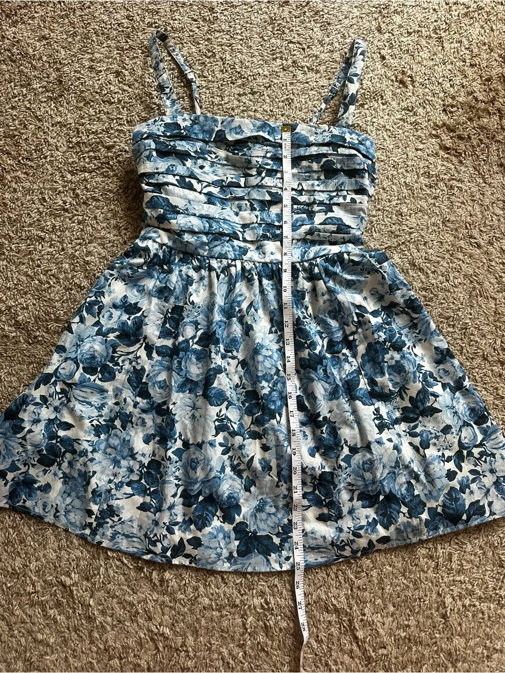 Abercrombie & Fitch blue floral mini dress Small Petite